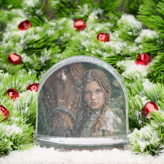 2 Fotos Vorlage Benutzerdefiniertes Pferd Foto Pfe Schneekugeln (Weihnachten)