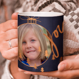 2 FOTOS Weihnachtsbaumdekoration Joy Navy Kaffeetasse