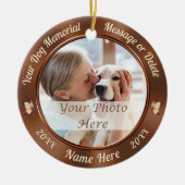 2 Fotos, Weihnachtsbaumschmuck für Hunde Keramik Ornament (Vorne)