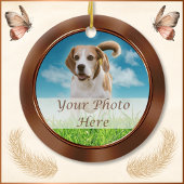 2 Fotos, Weihnachtsbaumschmuck für Hunde Keramik Ornament