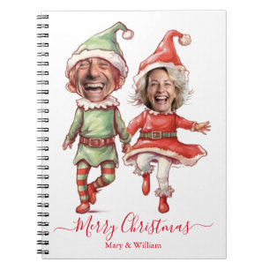 2 Fotos Weihnachtselfen Notizblock