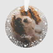 2 Fotos Weihnachtsschrei Keepake Hunde Katze Haust Ornament (Vorderseite)