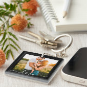 2 Fotovorlage Doppelseitige Liebe Schwarz Schlüsselanhänger (Vorderseite rechts)