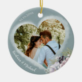 2 Fotovorlage Personalisiert Keramik Ornament (Vorne)