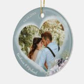 2 Fotovorlage Personalisiert Keramik Ornament (Links)