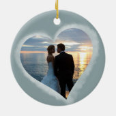 2 Fotovorlage Personalisiert Keramik Ornament (Hinten)