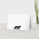 2 französische Bulldoggen im Gras Dankeskarte (Rückseite)