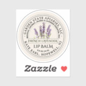 2" Französisches Lavendel Beeswax Lip Balm Label (Blatt)
