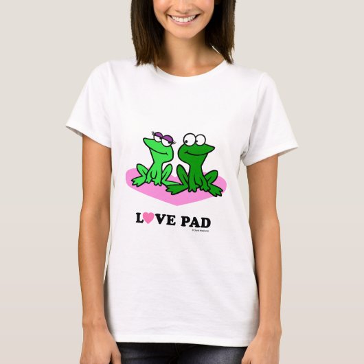 2 Frösche Liebe Pad Weiße Shirts (Vorderseite)