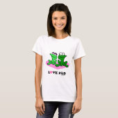 2 Frösche Liebe Pad Weiße Shirts (Vorne ganz)