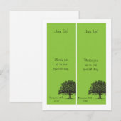 2 Frühjahrsbaum Grün Schwarz Save the Date Lesezei Ankündigungspostkarte (Vorne/Hinten)