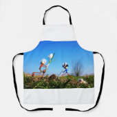 2 Fubby's die een bol krokus planten. Schürze (Vorderseite)