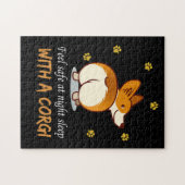 2 fühlen Sie sich bei Nachtruhe mit einem Corgi si Puzzle (Horizontal)