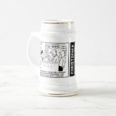 2 Fun Optician Thema Cartoon zu personalisieren. Bierglas (Vorderseite Links)