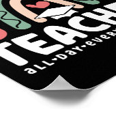 2- Funny Teacher Mode Teaching Geschenk für Lehrer Poster (Ecke)