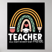 2- Funny Teacher Mode Teaching Geschenk für Lehrer Poster (Vorne)