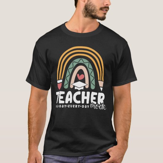 2- Funny Teacher Mode Teaching Geschenk für Lehrer T-Shirt (Vorderseite)