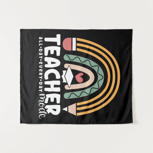 2- Funny Teacher Mode Teaching Geschenk für Lehrer Wandteppich (Vorderseite (Horizontal))