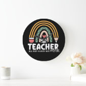 2- Funny Teacher Mode Teaching Gift for Teacher Große Wanduhr (Zuhause)