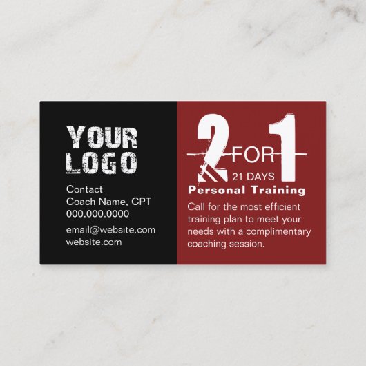 2 für 1 ermäßigte Visitenkarten Visitenkarte (Rückseite)