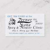 2 für 1 Geschäfts-Karte Visitenkarte (Rückseite)