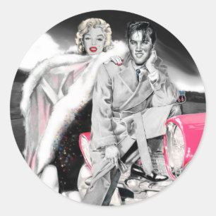 2 für die Straße Runder Aufkleber