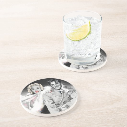 2 für die Straße Sandstein Untersetzer (Seite)