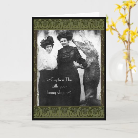 2 Gallonen und ein Alligator untertiteln dieses Karte (Gelbe Blume)