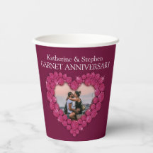 2. Garnet Hochzeitstag Herz Foto rot