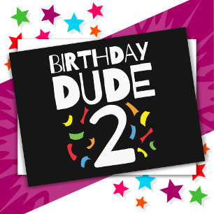 2. Geburtstag 2 Jahr Junge Party Geburtstag Typ 2 Postkarte
