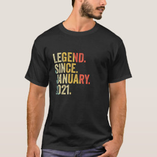 2. Geburtstag 2 Jahre alte Legende seit Januar 202 T-Shirt