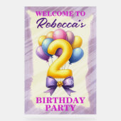 2. Geburtstag Ballon Thema Acrylschild (Vorderseite)