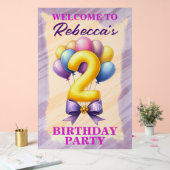 2. Geburtstag Ballon Thema Acrylschild (Hochzeit)