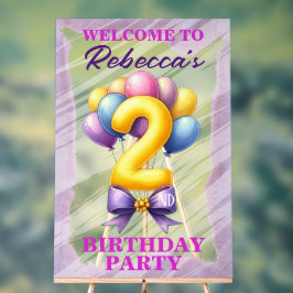 2. Geburtstag Ballon Thema Acrylschild