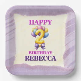 2. Geburtstag Ballon Thema Party-Platte Pappteller