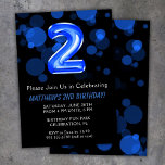 2. Geburtstag Balloons Kids Blue Boy Party Einladung<br><div class="desc">2. Geburtstagsballons Kinder Junge Blau Party 1. Geburtstagsfeier Party Einladung für einen 2-jährigen Jungen mit modernem Drehbuch und lustigen blauen Folienballons.</div>