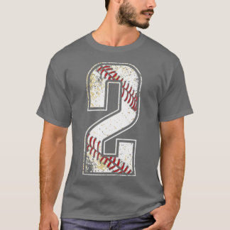 2. Geburtstag Baseball Big Number Two 2 Year Old B T-Shirt