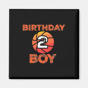 2. Geburtstag Basketball Party 2 Jahre Alte Tageka Magnet