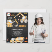 2. Geburtstag Bauboy Foto Einladung (Vorderseite)