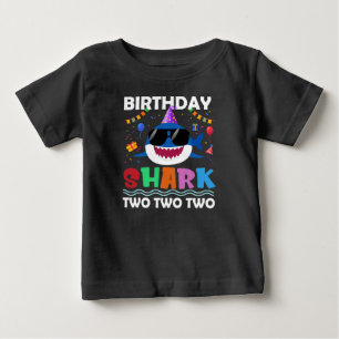 2. Geburtstag Boy Shark Matching Party Geschenke S Baby T-shirt