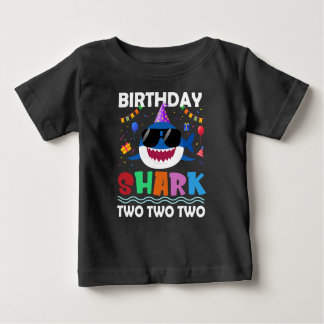 2. Geburtstag Boy Shark Matching Party Geschenke S Baby T-shirt