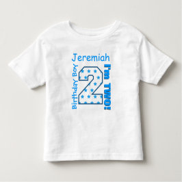 2. Geburtstag Boy Stars 1 Jahr Individuelle Name V Kleinkind T-shirt