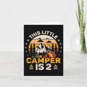 2. Geburtstag Camping Party 2 Jahr Alte Girl Boy C Karte