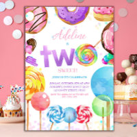 2. Geburtstag Candyland Lollypop Süßigkeiten Candy