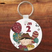 2. Geburtstag Cowboy T - Shirt und Geschenke Schlüsselanhänger (Vorderseite)