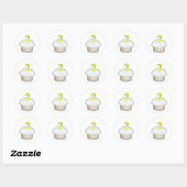 2. Geburtstag Cupcake Runder Aufkleber (Blatt)