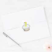 2. Geburtstag Cupcake Runder Aufkleber (Umschlag)