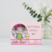 2. Geburtstag Danke, Karte (Stehend Vorderseite)