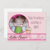 2. Geburtstag Danke, Karte (Vorne/Hinten)