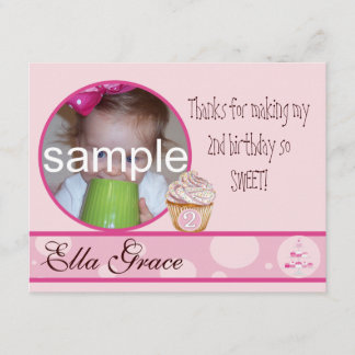 2. Geburtstag Danke, Karte